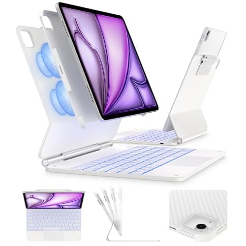 typecase Edge+ Keyboard Case for iPad Air 13"(M4/M3/M2, 2026/2025/2024) & iPad Pro 12.9"(3/4/5/6th Gen), Ultra-Slim Detachable Case, Portrait & Typing