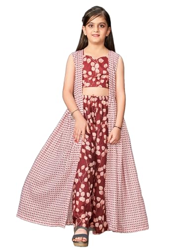 Indian Kids Wear Special Maslin With Heavy Digital Printet Shrug Style Kids Girls 9205