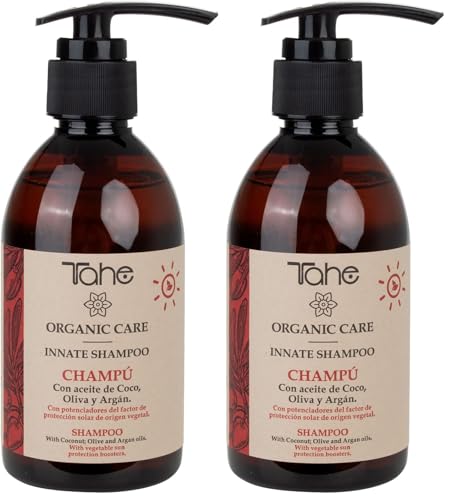 Shampooing sans sulfates Tahe nourrissant à l'huile de coco argan olive pack duo 300ml