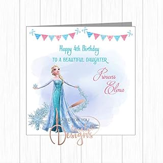 Personalised Frozen Princess Elsa Birthday Card Daughter Granddaughter Niece Goddaughter 1st 2nd 3rd 4th 5th ANY AGE