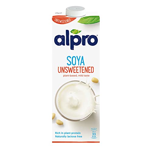 Alpro Soya Unsweetened Drink 100% Plant-Based Lactose & Dairy Free - 1L