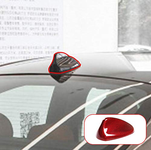 YUECHI for Alfa Romeo Giulia/Stelvio Shark fin Antenna Cover Real Carbon Fiber red 1 Piece Set