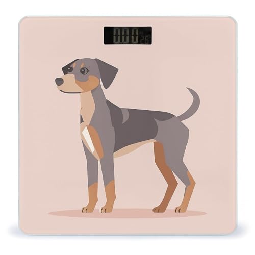 Báscula digital para baño con vidrio templado y pantalla LCD miniatura 1