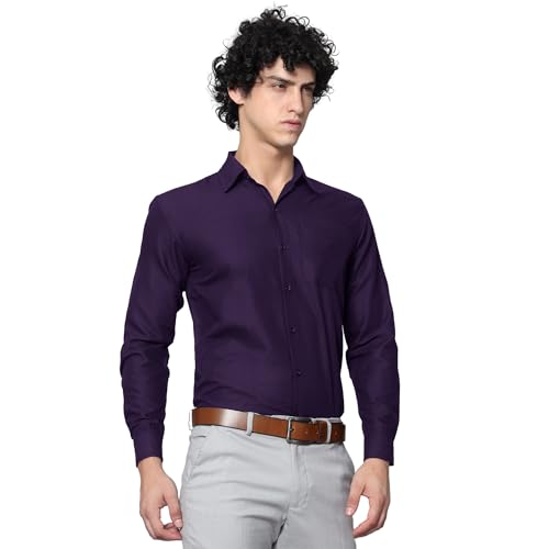 Image of Tee Projekt Premium Plain Cotton Shirt for Men | Cotton Shirt | Casual Shirt | Solid Shirt | Full Sleeves | Formal Shirt