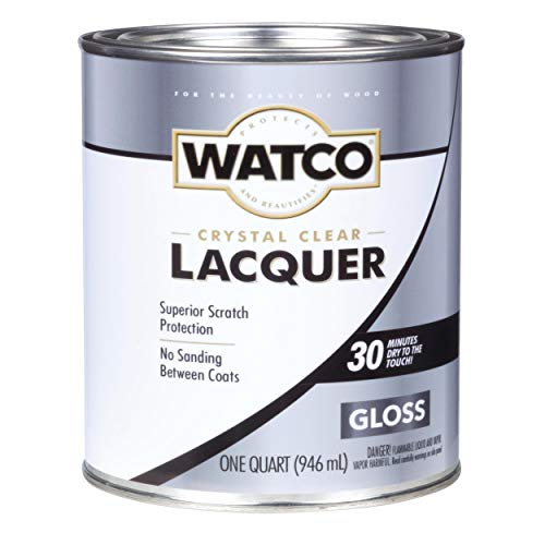Watco 63041 Lacquer Clear Wood Finish, Quart, Clear Gloss (New Version)