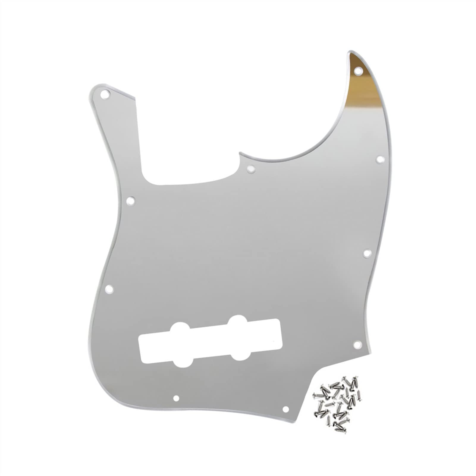 Pickguard per Basso Elettrico 4 Corde per Basso Elettrico, 4 Opzioni Battipenna di Ricambio Chitarra (Color : Silver Mirror)