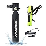 Evember Cilindro de Buceo, Tanque de Buceo de 0,5 L, Tanque de Buceo de 3000 psi/200 Bar, Juego de Equipo de Buceo, Kit de Cilindro de oxígeno para Buceo, Botella de Buceo con Bomba de Mano