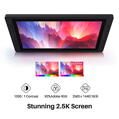 Image of HUION Drawing Monitor KAMVAS Pro 24 Pen Display Graphic Tablet 2.5K QHD Full Lamination Screen with Adjustable Stand, 23.8 inch