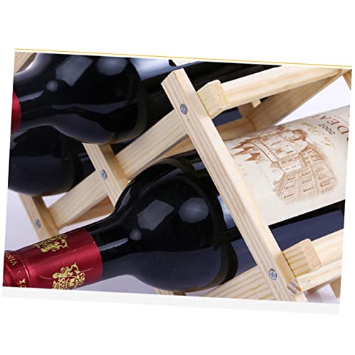 Soporte para botellas de vino de madera para 5 botellas miniatura 2