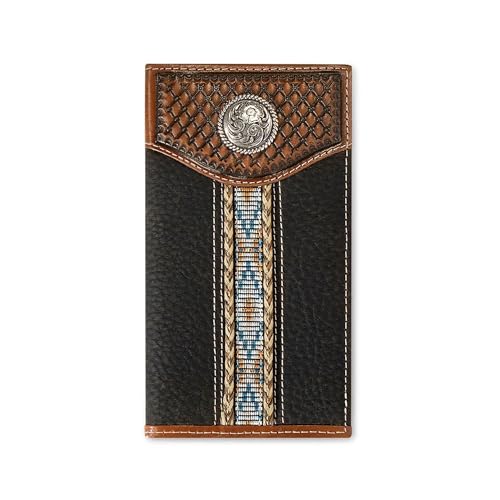 Image of ARIAT Western Wallet Mens Rodeo Southwest Woven Brown Rowdy A35540282