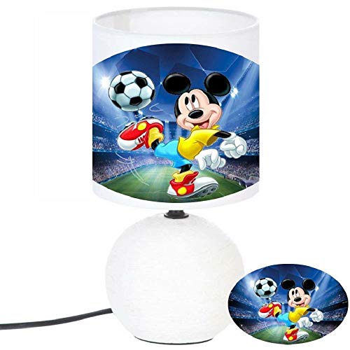 Lámpara de mesita de noche Mickey Mouse en el estadio de Francia, creación artesanal: personalizable con el nombre del niño