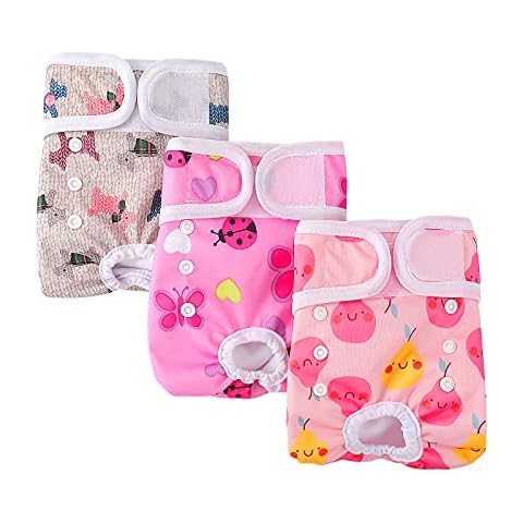 COMSLE Female Dog Nappies, Super Absorbent Cover