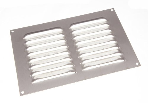 Grille d'aération à persiennes extracteur air cuisine salle de bain inox 20,3 x 22,9 cm
