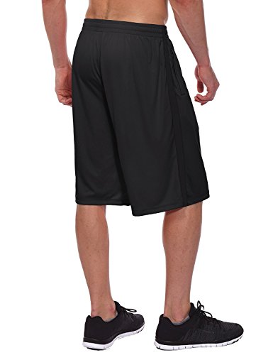 image for BALEAF Men's 11'' Athletic Basketball Shorts Long with Zipper Pockets 