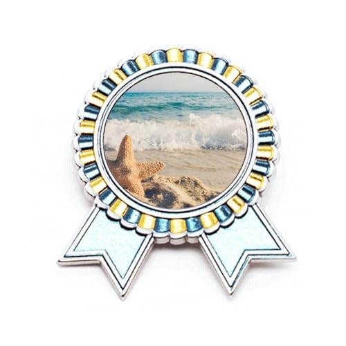 Broche avec image de mer en métal M pour remplacer vos vieux pin's ternes