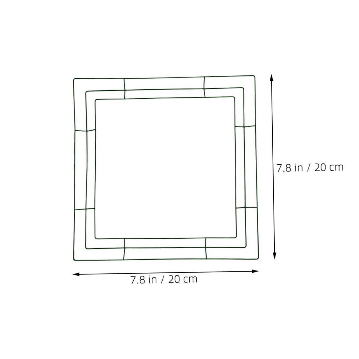 OSOLADY Square Metal Wreath Frame DIY Flower Wreath Garlands Wire Craft Hoop Year Round Decor