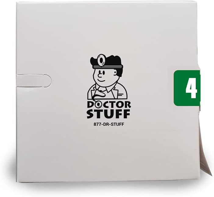 Doctor Stuff - File Folder Labels, Number 4, DIGI Color Match - DCNM Series Chart Stickers, Green, 1" x 1-1/2", #4, 250/Roll
