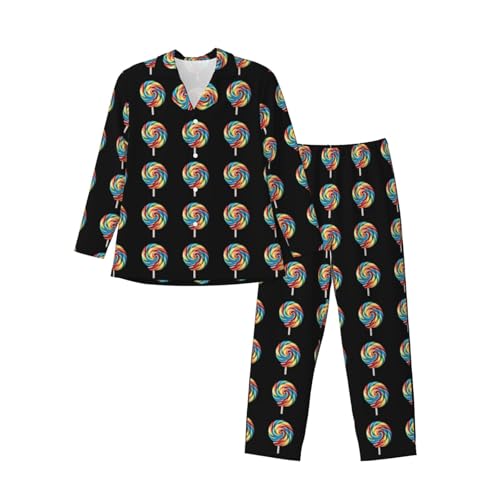 Ensemble de pyjama homme imprimé sucettes avec finitions boutonnées premium