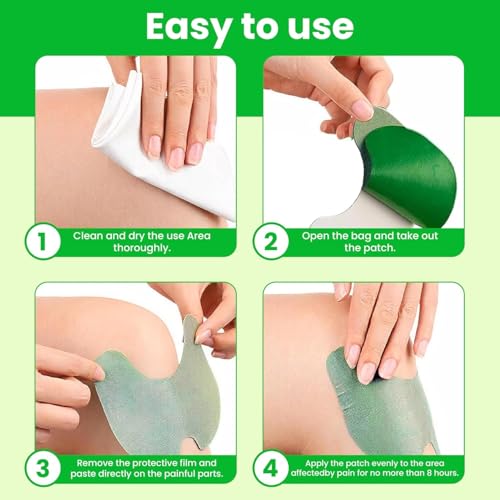 Image of Herbal Knee Pain Relief Patches Arthritis Inflammation Patch Sticker | Instant Relief from Knee Pain | Joint Knee Pain Relief Products Natural Wormwood Extract Patch for Knee (20 Pieces)