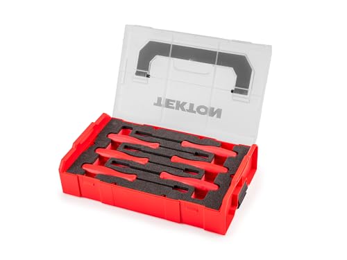 Image of TEKTON Mini Pry Bar Set with Mini Stacking Tool Box (6-Piece) | LRD94801