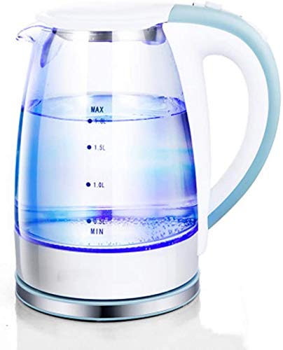 Bouilloire électrique rapide 1850W silencieuse avec pichet LED bleu