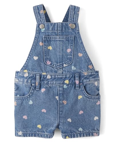 The Children's Place,Toddler Girls Denim Shortalls,2T