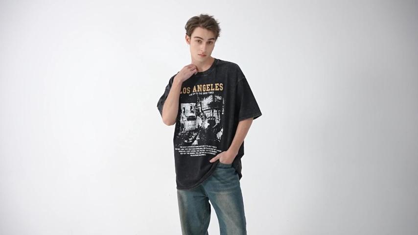 Amazon.com: Pairxily Oversized Graphic Tshirts for Men Acid Wash