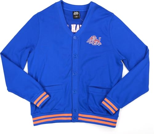 Big Boy Savannah State Tigers S6 Mens Cardigan [Royal Blue] - ID#71179-146-85-0-0