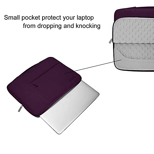Image of MOSISO Laptop Sleeve Compatible with MacBook Air 13 inch M2 M1 2023-2018 /Pro 13 inch 2023-2016, Polyester Multifunctional Briefcase Bag,Magenta Purple