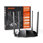 Tenda AC8 Router WiFi AC1200 - Router Wireless Dual Band 5GHz/2.4GHz, Gigabit Porte, Antenne 4x6dBi, Repeater Access Point Mode, Beamforming/MU-MIMO/Controllo APP/IPv6/WPS