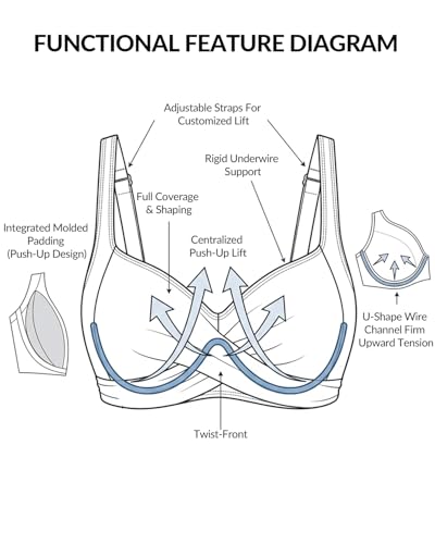 Image of Yonique Women Underwire Bikini Top - 2026 Push Up Swimsuit Tops Padded Bra Bahting Suit