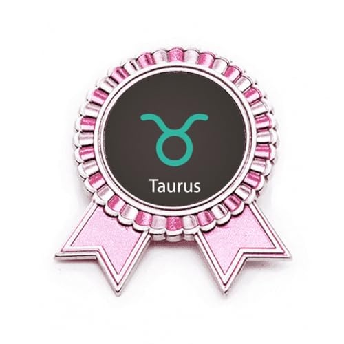 Broche constellation du Taureau d'avril en métal rose de qualité