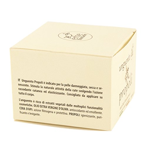 Unguento BIO Propoli – Ottimo per Viso, Collo e Décolleté – Puro Concentrato di Natura – Prodotto a mano in Toscana (15 ML)