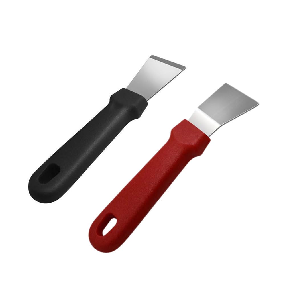 Raspador de Limpieza para Horno,2 PCS Rascador Vitroceramica Profesional Rasqueta Cocina Espátula De Acero Inoxidable Utensilios de Limpieza