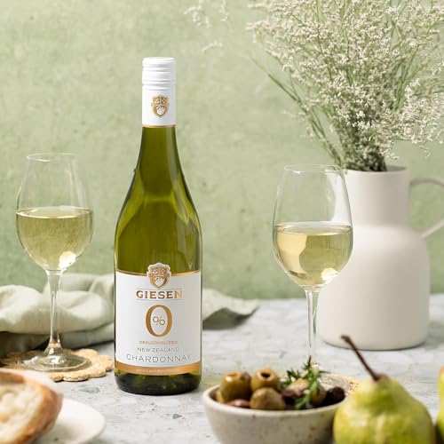 Image of Giesen Dealcoholized Chardonnay, Non-Alcoholic White Wine, Fresh Citrus, Luscious Smooth Texture and cedar oak finish, New Zealand, 750ml (2, 2 Pack)