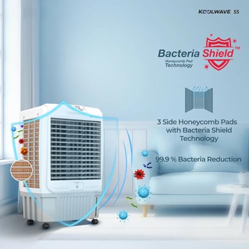 Image of Havells KoolWave 55 L Desert Air Cooler (White Grey)