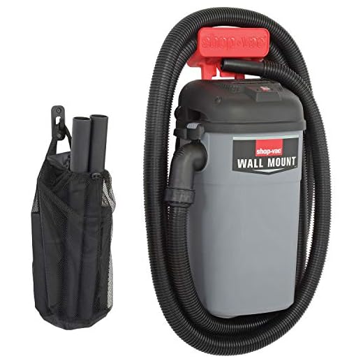 SHOP VAC CORP 3941000 4.0 Peak Hp Wall Mount Vacuum Unit, 5 Gallon