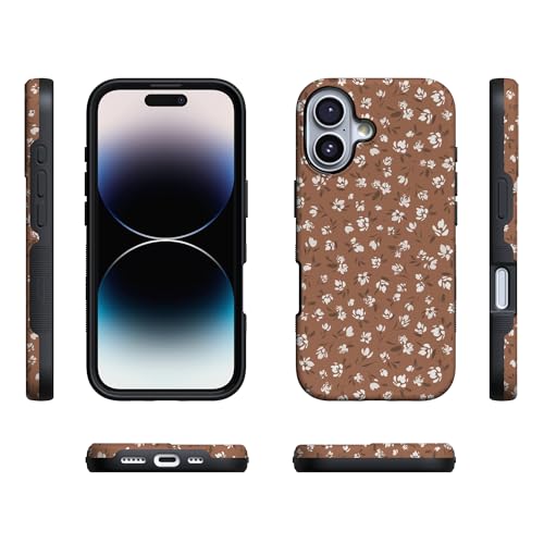 Coque iPhone 17 Casely Prairie moka fleurie compatible MagSafe
