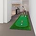 BKNROIHB Golf Putting Green Mat Turf, 3 Holes, Flags, and Cups for Indoor Outdoor Practice(10x5 FT)
