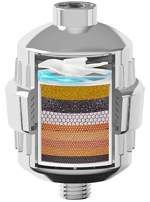 Yodel Shower Head Filter with Vitamin C to Repair Damaged Hair,Skin and Nails, Prevent Scale Buildup,High Output Hard Water Softener 99% Remove Lead,Chlorine,Fluoride and Chemicals,Chrome
