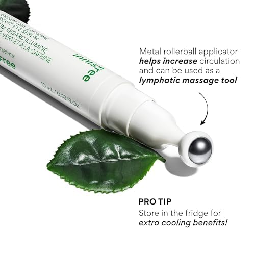 image for innisfree Green Tea Caffeine Depuffing Eye Serum with Niacinamide, Coo