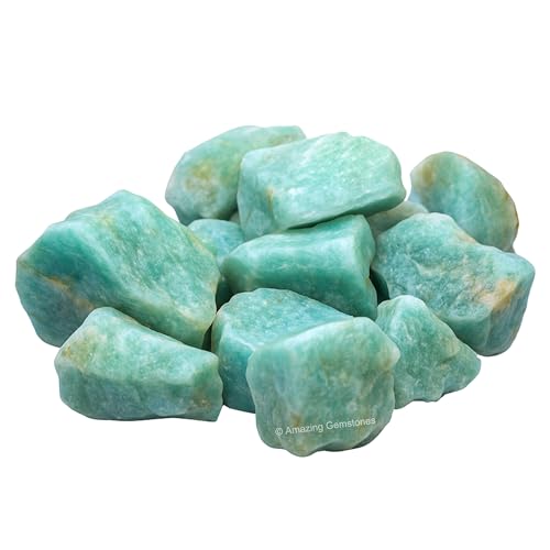 Image of Amazing Gemstone Aquamarine Raw Crystals and Healing Stones, Natural Rocks for Tumbling - DIY Raw Stones and Crystals, 2 Pieces