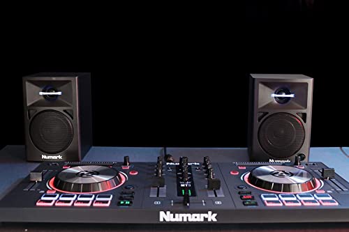 Numark Mixtrack Platinum FX, N-Wave 360, Laptop Stand Pro et HF125 - Contrôleur DJ 4 Decks, Platines DJ Tactiles, Enceintes, Casque DJ et Stand PC - Image 6