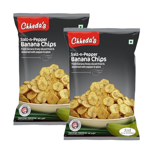 Image of Chheda's - Salt N Pepper Banana Chips - Crispy Banana Chips - 350 Gm Pack of 2