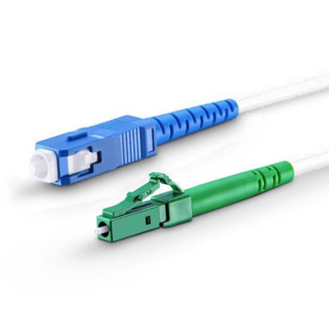 Câble à fibre optique LWL OS2 blanc LC/APC vers SC/UPC Simplex de 20m