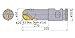 Mitsubishi Materials SRM2500WNLX SRM2 Series Ball Nose End Mill, Combination Type, Right Hand, 2 Teeth, 1.969" Cutting Dia, 2" Fixing Part Depth, 13.780" Length