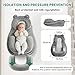 XFaa Rootling Baby Feeding Pillow, Anti Overflow Feeding Pillow for Reducing Spit-Up, Safety Nursing Pillow, Baby Lounger Reflux Wedge Breastfeeding, Removable top and Bottom (Gray, Small)
