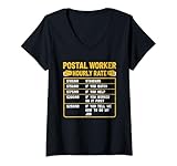 Photo Gallery donna postal worker tariffa oraria postale postale carrier maglietta con collo a v Photo Gallery donna postal worker tariffa oraria postale postale carrier maglietta con collo a v