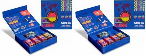 Image of CRISTA Distinctly Global Seasonings Gift Box | Festive Gifting | Harissa Spice Mix | Peri-Peri Spice Mix | Salt | Cajun Seasoning | Chilli Lime Seasoning | Diwali Gifts For Family | Pack of 10