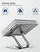 SOUNDANCE Laptop Stand with 360° Rotating Base, Ergonomic Computer Riser for Desk, Adjutable Height Muti-Angle, Foldable Laptop Mount, Stable Metal Holder Support 10-15.6